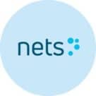 Logo of Nets Nordic payment processpr for Denmark, Norway, Sweden and Finland