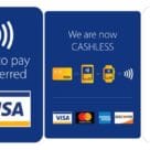 Visa branded cashless contactless merchant decals stickers