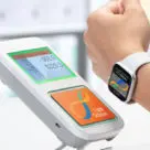 Apple watch with Apple Pay being used on Octopus mass transit terminal