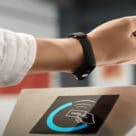 Xiaom's wearable using NCP mWallet 2go making a contactless NFC payment