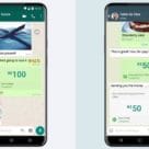 Smartphones showing how Facebook's WhatsApp payments works in Brazil