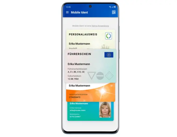 Samsung Galaxy S20 with German eID app
