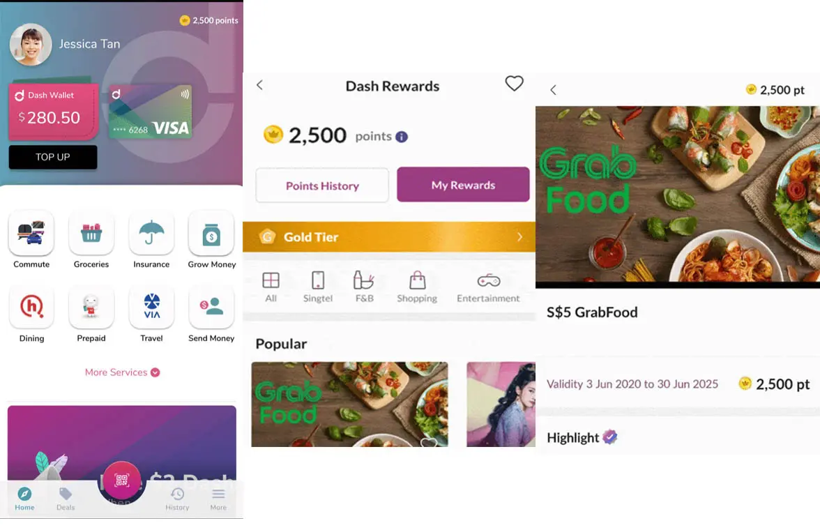 Singtel's mobile wallet with Dash Rewards