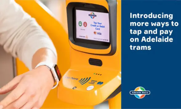 Adelaide Metro contactless payments using a smartwatch