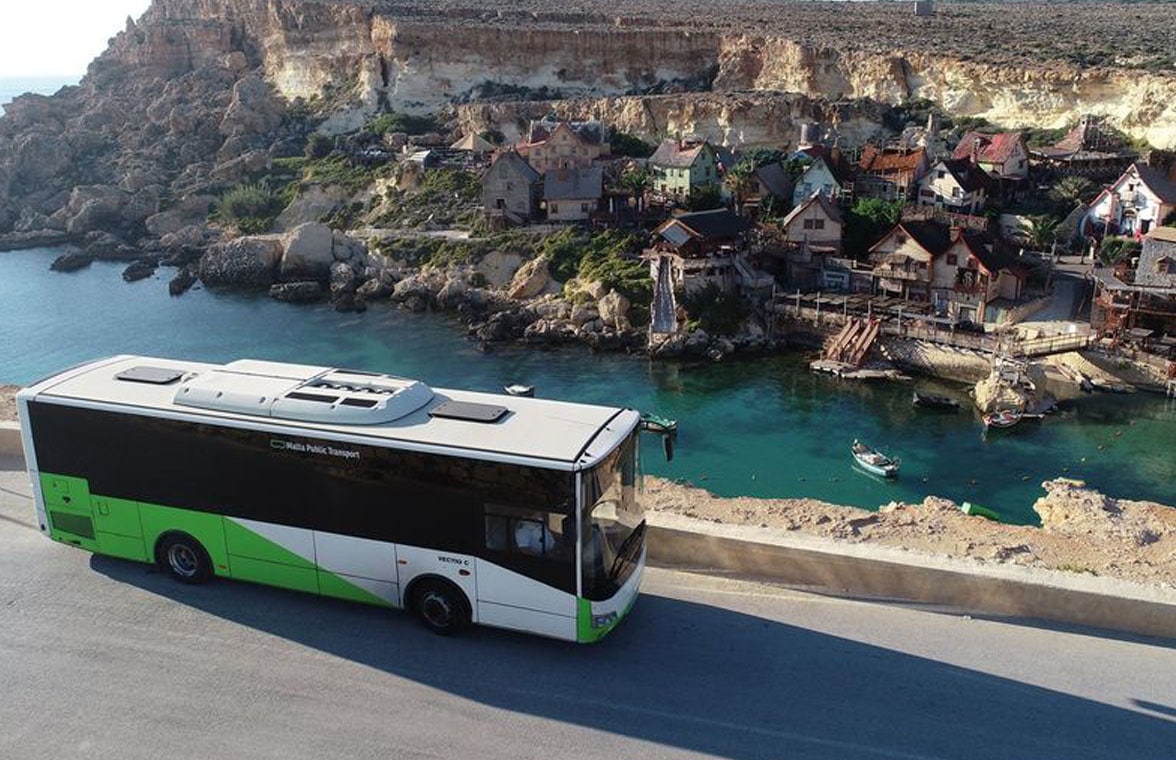 Malta Public Transport bus with contactless fare payment