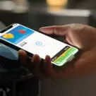 Android NFC smartphone being used on LA Metro