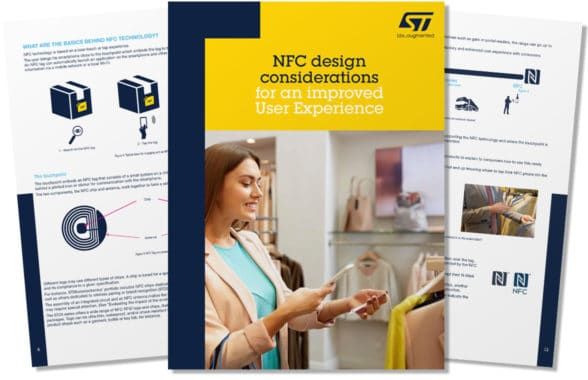 STMicroelectronics NFC design considerations white paper cover and pages