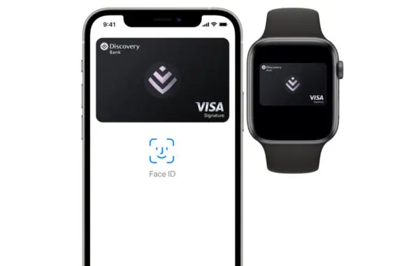 Apple Pay on smartphone and watch for Discovery Bank Visa South Africa