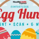 Healthcare Express contactless Easter egg hunt poster