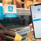 AlipayHK digital wallet being used to make payment