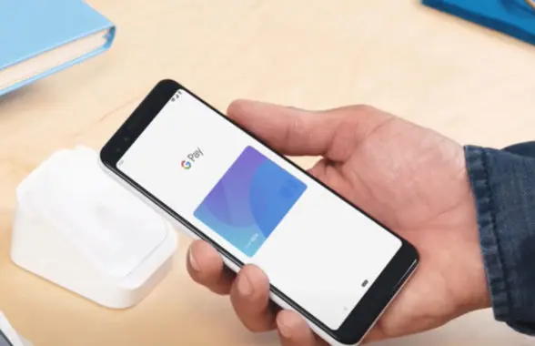 Google Pay logo on smartphone