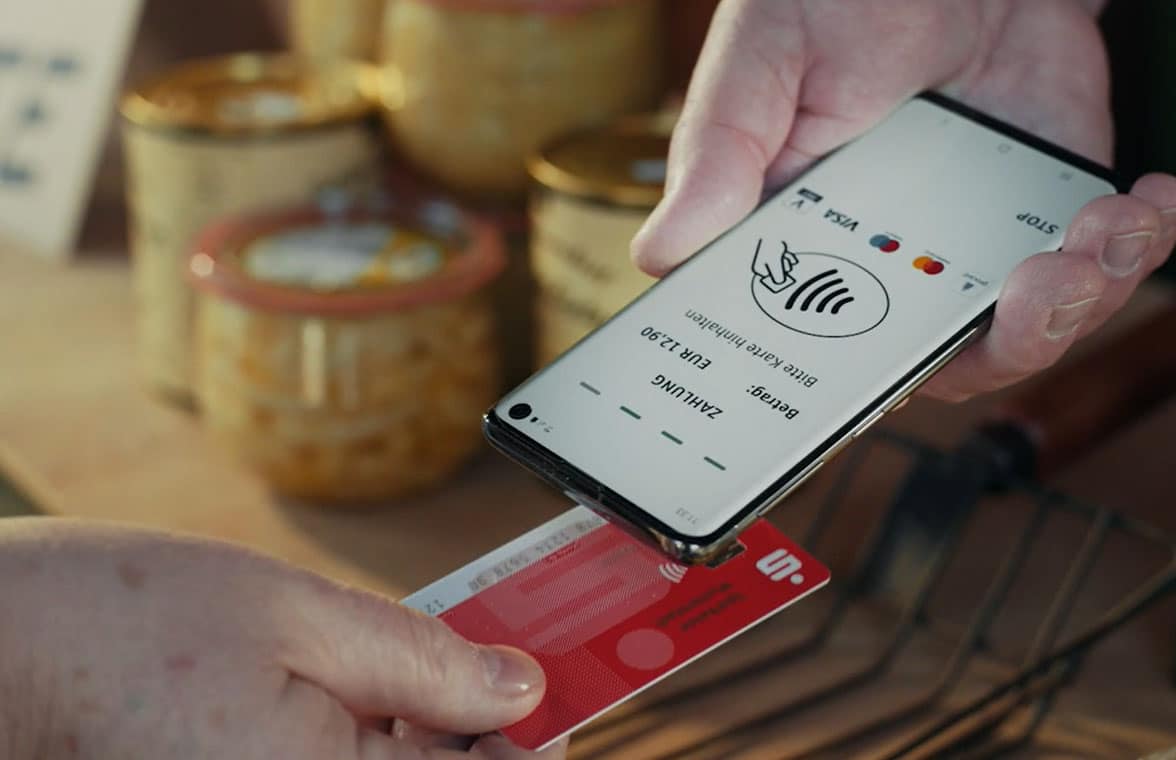 German savings banks' Sparkasse contactless card acceptance payment app