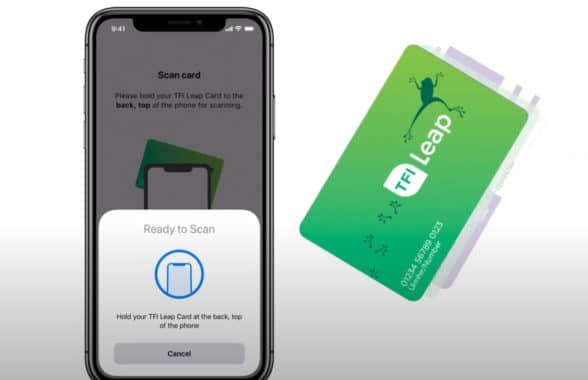 Transport for Ireland Leap NFC transit card top-up