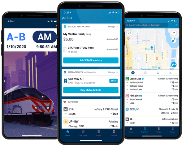 CTA Ventra card on smartphone for Chicago travel