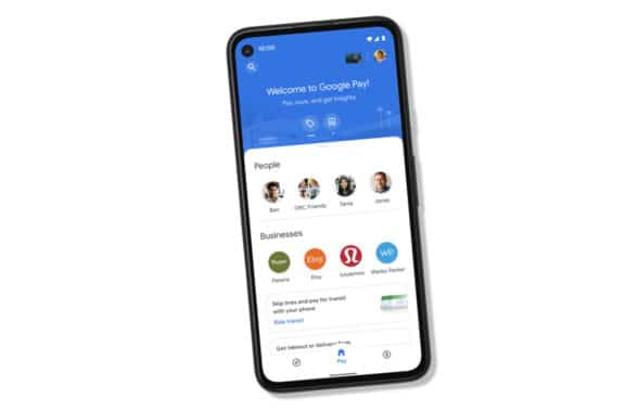 Google Pay transit payments shortcut on home screen