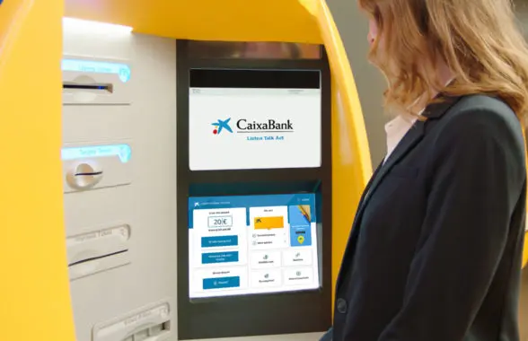 CaixaBank digital banking at ATM