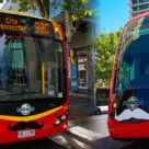 Adelaide Metro bus and train