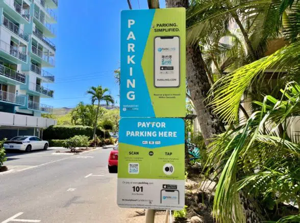 An on-site 'smart station' allows motorists to tap in to pay for their parking