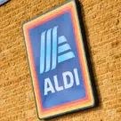 Aldi logo on building
