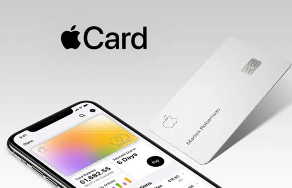 Apple Card on smart phone and physical card