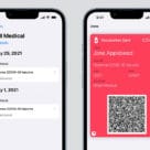 Apple wallet showing digital Covid-19 vaccination records