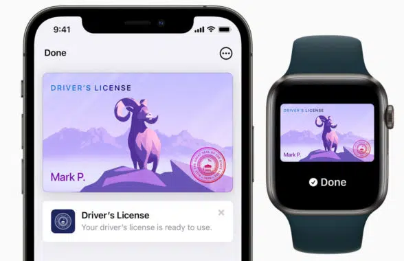 Apple Wallet with digital ID on iPhone and Apple Watch