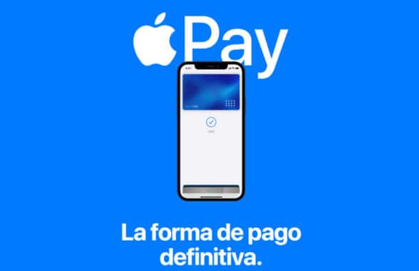 Logotipo de Apple Pay con iPhone en sitio de Argentina y Perú 