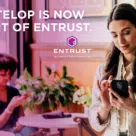 Antelop and Entrust digital first cobrand with 2 women using smartphones