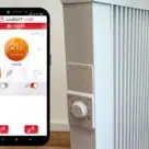 Touch&Heat NFC-enabled electric radiator and smartphone