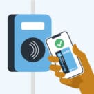 Paris Navigo NFC transit ticketing on Apple device tapping reader