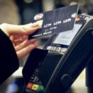 Contactless card payment being made in Denmark