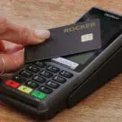 Swedish challenger bank Rocker biometric payment card in use