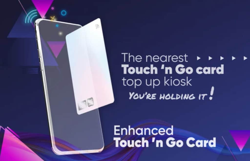 Touch n Go NFC top-up card for contactless fare, toll and parking payments in Malaysia