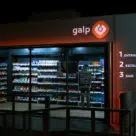 Galp contactless fuel station store front in Lisbon