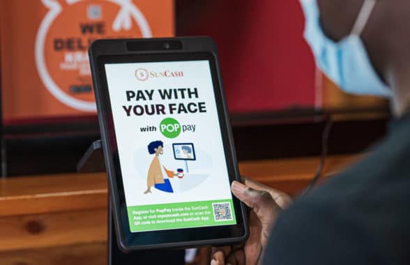 SunCash CBDC face payment using PopPay platform in the Bahamas