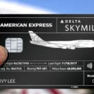 Delta contactless credit card made from aircraft metal
