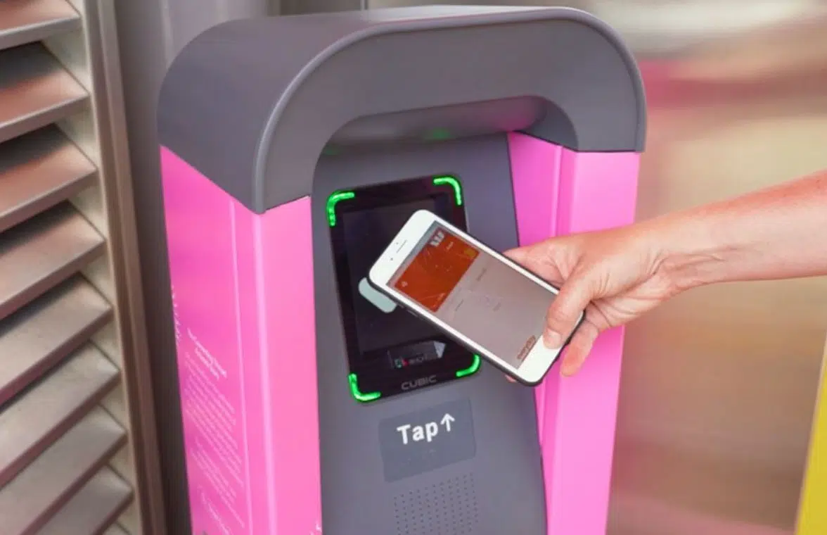 Smartphone used to pay for rail travel on Queensland open loop contactless ticketing system