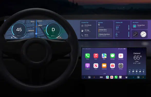 Apple Carplay dashboard for contactless in-vehicle fuel payments