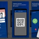 Greece digital ID card and driving licence on 3 smartphone screens