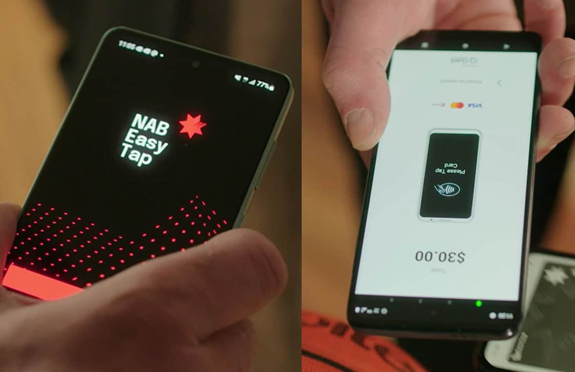 National Australia Bank Easy Tap contactless payments app on Android NFC smartphones