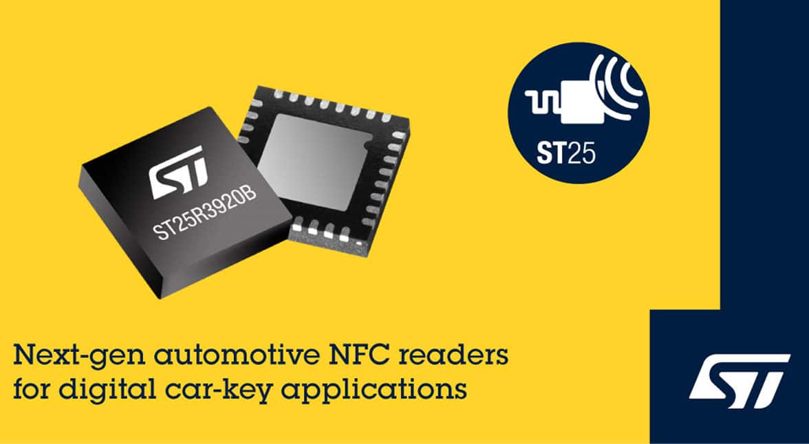 ST ST25R3920B NFC reader for digital car-key applications graphic