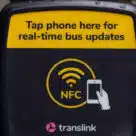 Queensland NFC reader at bus stop