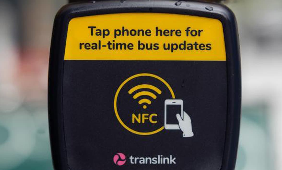 Queensland NFC reader at bus stop 