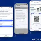 Aegean Airlines digital ID on smartphone in Greece