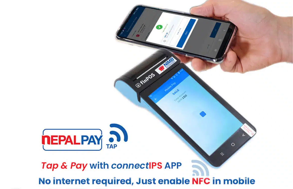 NFC mobile payment using Nepal Pay Tap at POS