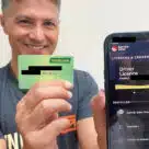 Victor Dominello showing New South Wales digital driving licence on smartphone