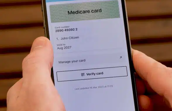 New South Wales medicare digital healthcare card on myGov app