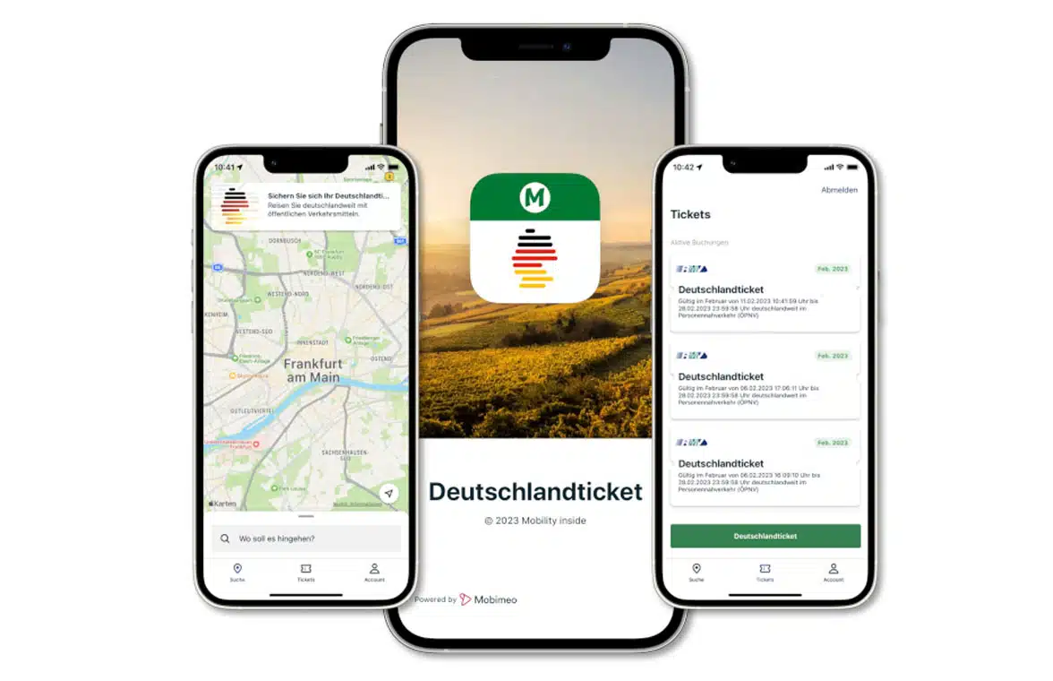Germany's Deutschland-ticket-app on smart phone