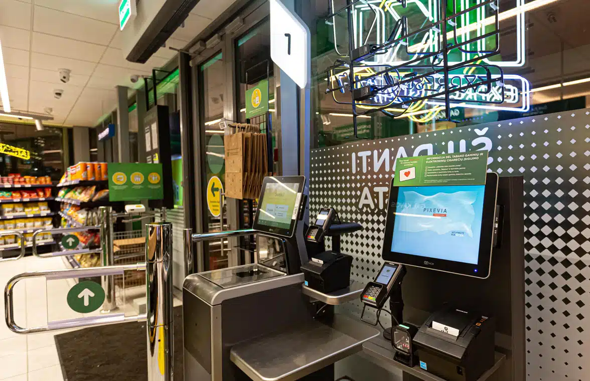Lithuanian supermarket chain IKI contactless stores in Vilnius