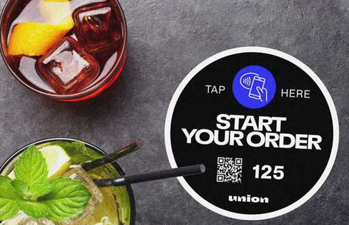 Union order by QR code advert for bars and restaurants